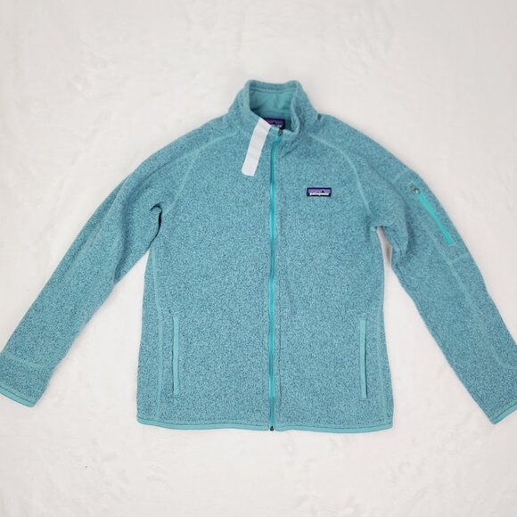 Patagonia Women's Mint Green Better Sweater Full Zip Fleece Jacket Size M - Picture 2 of 11